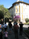 Group approaches Patino's house